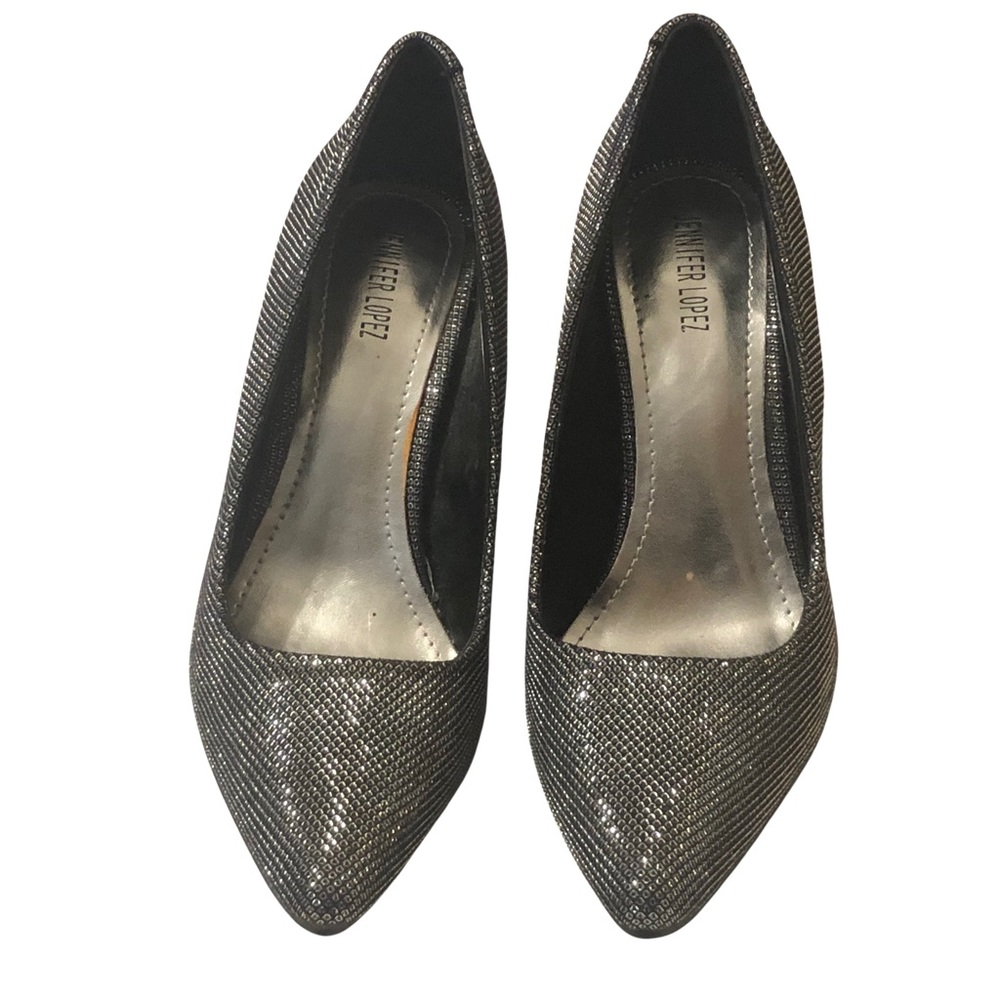 Jennifer Lopez (JLO) Silver Sequenced Stilettos: Size 7 1/2